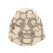 Perla testa di budda 20x19 mm imitazione Howlite tinta - Avorio x4|raw }}