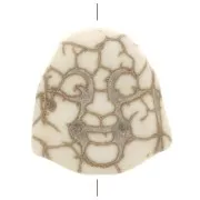 Perla testa di budda 20x19 mm imitazione Howlite tinta - Avorio x4