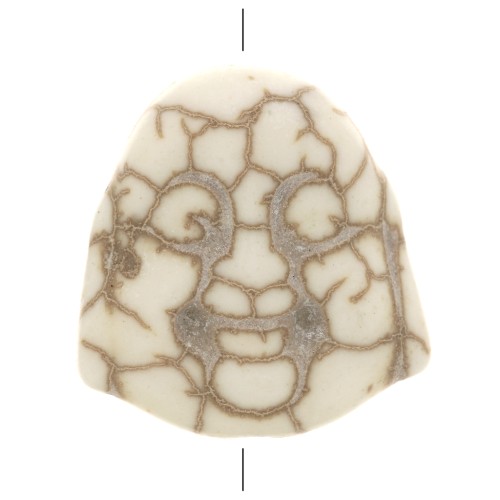 Perla testa di budda 20x19 mm imitazione Howlite tinta - Avorio x4