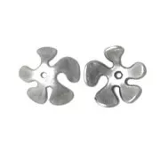 Coppetta petali mm. 15 Placcatura argento antico x1