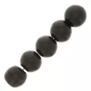 Perle tonde 4 mm Howlite tinta- Nero x30