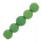 Perle tonde 4 mm Howlite tinta- Verde x30