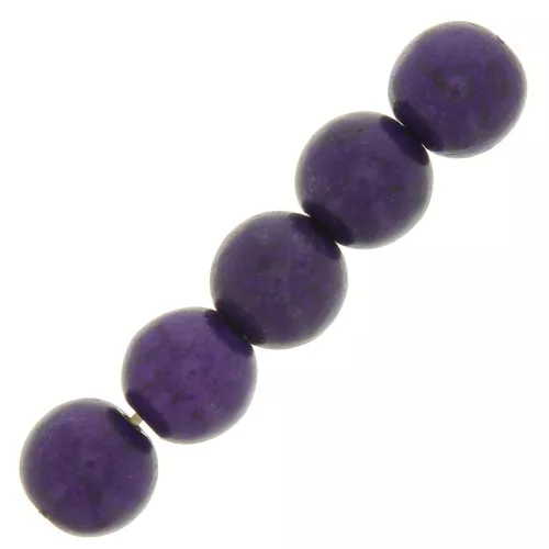 Perle tonde 6 mm Howlite tinta- Viola x20