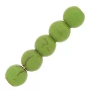 Perle tonde 6 mm Howlite tinta- Verde chiaro x20