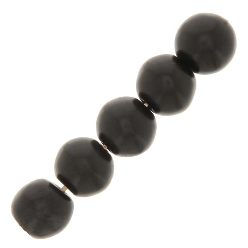 Perle tonde 10 mm Howlite tinta - Nero x10