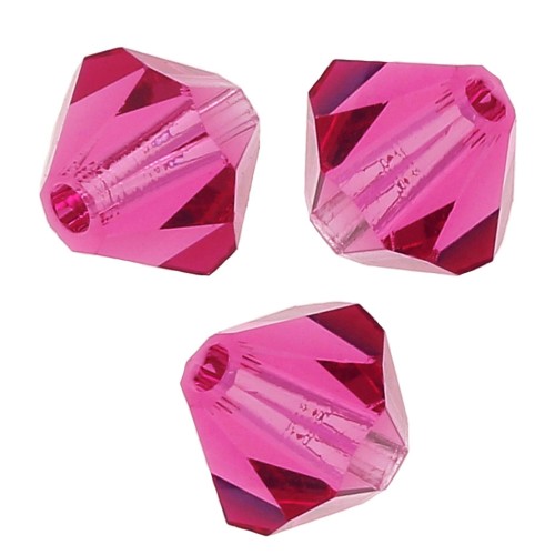 Biconi Preciosa 3 mm - MC Bead Rondell - Fuchsia x30