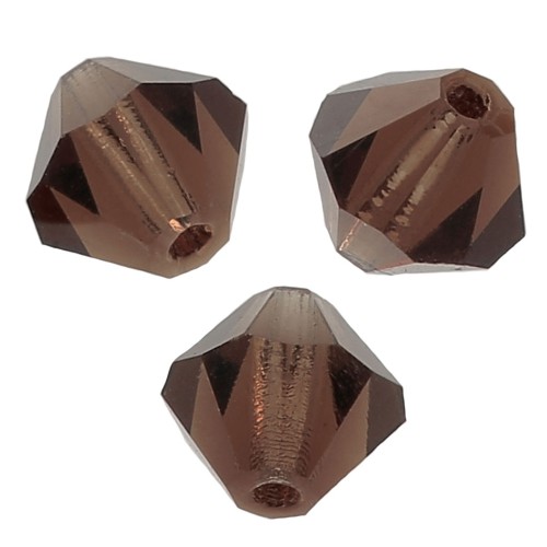 Biconi Preciosa 3 mm - MC Bead Rondell - Smoked Topaz x30