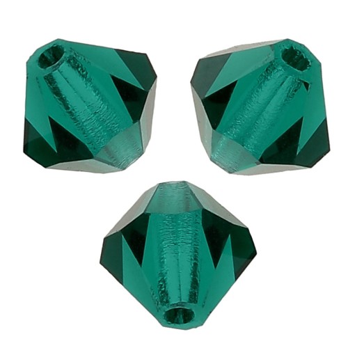 Biconi Preciosa 3 mm - MC Bead Rondell - Emerald x30