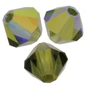 Biconi Preciosa 3 mm - MC Bead Rondell - Olivine AB x30