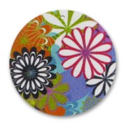 Pendente fiori mm. 50 legno decorato Pop x1