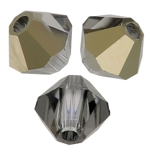 Biconi Preciosa 3 mm - MC Bead Rondell - Crystal Starlight Gold Half x30