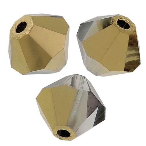 Biconi Preciosa 3 mm - MC Bead Rondell - Crystal Aurum Half x30