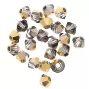 Biconi Preciosa 3 mm - MC Bead Rondell - Crystal Aurum Half x30