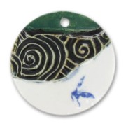 Pendente in ceramica mm. 55 Dark Green x1