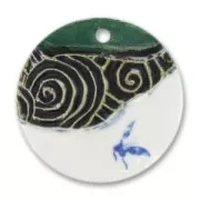 Pendente in ceramica mm. 55 Dark Green x1