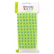 Nastri fiore Turchese fondo Verde x 5m