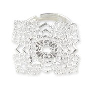 Anello stampa quadrata mm. 22 argentato x1|raw }}