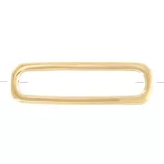 Distanziatore rettangolo arrotondato 21x6 mm - Placcato oro 3 micron x1