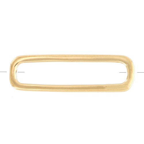 Distanziatore rettangolo arrotondato 21x6 mm - Placcato oro 3 micron x1
