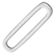 Distanziatore rettangolare con angoli arrotondati 20x6 mm - Argento 925 x1