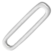 Distanziatore rettangolare con angoli arrotondati 20x6 mm - Argento 925 x1