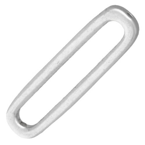 Distanziatore rettangolare con angoli arrotondati 20x6 mm - Argento 925 x1