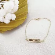 Distanziatore rectangle arrondi 21x6 mm - Argent 925 x1