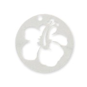 Zecchino Hibiscus mm. 20 in Argento x1|raw }}