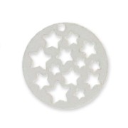 Zecchino stelle mm. 20 in Argento x1|raw }}