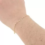 Catena 1.4 mm - Dorato con oro fino x50cm