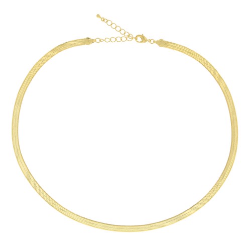 Girocollo maglia serpentina piatta 5 mm - Dorato x51cm