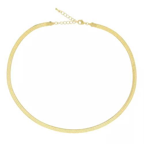 Girocollo maglia serpentina piatta 5 mm - Dorato x51cm