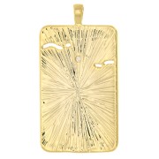 Pendente carta dei tarocchi - La luna- con  Ossido di zirconio 34x18 mm - Dorato Cristallo x1