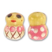 Bambola miniatura di legno mm. 16 Rosa x1|raw }}