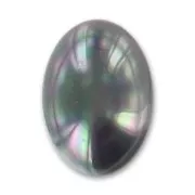 Cabochon in resina madreperlata mm. 18x13 Iridescent black x1
