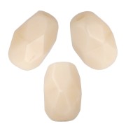 Perla a forma di oliva sfaccettate 6x4 mm - Beige opaco x25