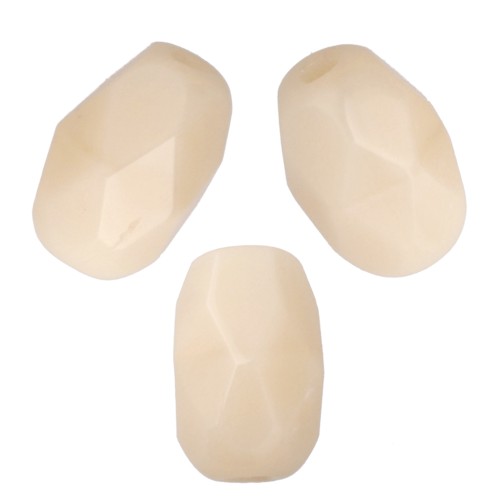 Olive sfaccettate 6x4 mm Beige opaco x25