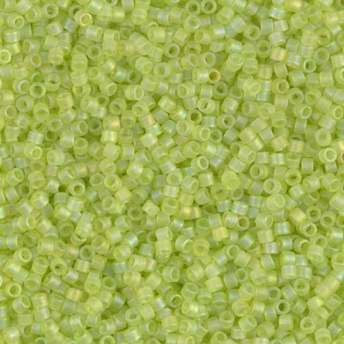 Miyuki Delica 11/0 DB0860 - Mat Transparent Chartreuse AB x8g