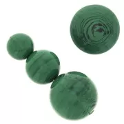 Assortimento di 26 perle tonde 8-10-14 mm e 2 cabochon in resina - Malachite