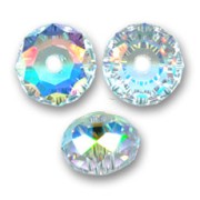 Perla rotonda appiattita PureCrystal 5040 8 mm - Crystal AB x1
