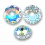 Perla rotonda appiattita PureCrystal 5040 8 mm - Crystal AB x1