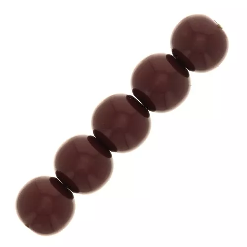 Perla in resina Opaca 4 mm - Feccia di vino x15