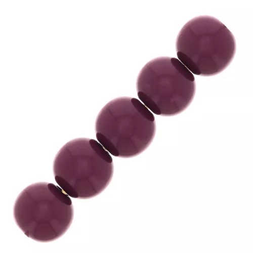 Perla in resina Opaca 4 mm - Melanzana x15
