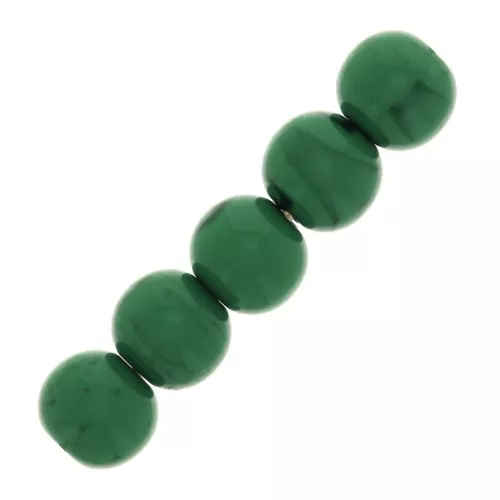 Perla in resina Opaca 6 mm - Malachite x10