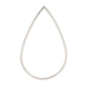 Trama a goccia e anelli di montaggio 25,5x16,5 mm - Acciaio inox 304 x1