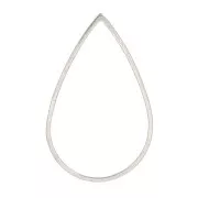 Trama a goccia e anelli di montaggio 25,5x16,5 mm - Acciaio inox 304 x1
