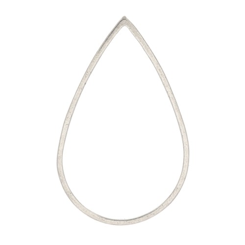 Trama a goccia e anelli di montaggio 25,5x16,5 mm - Acciaio inox 304 x1