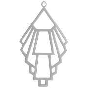 Pendente geometrico design 39x23 mm - Acciaio inossidabile 316L x1|raw }}