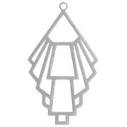 Pendente geometrico design 39x23 mm - Acciaio inossidabile 316L x1