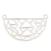 Distanziatore mezzo cerchio traforato per collana 31x18mm- Acciaio inossidabile x1